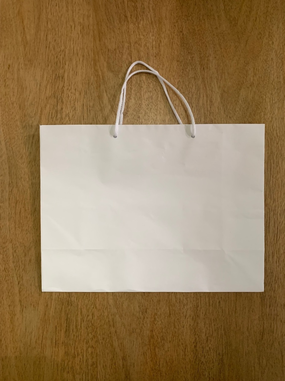 Uline reusable Gift Bag, medium, White and black